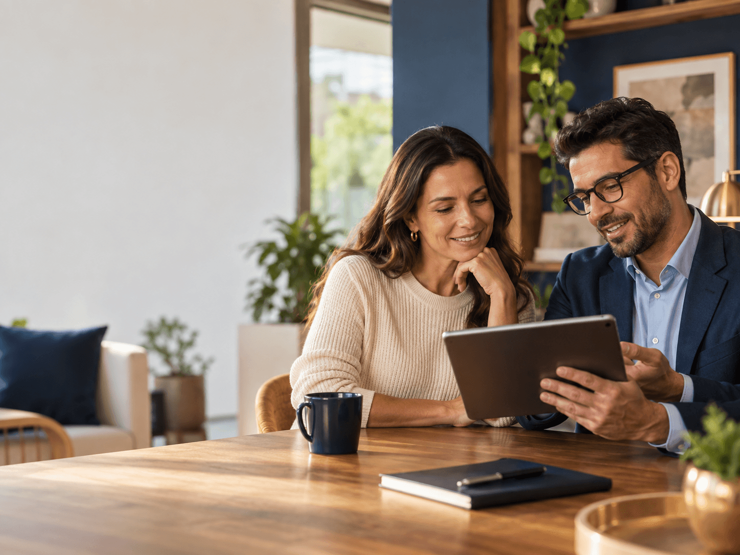 Cliente conhecendo opções com orientação de um consultor